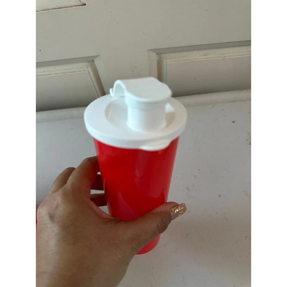 New Red Tupperware Food Drink Storage Bowls Containers Mix Lot 6 Piece Set
